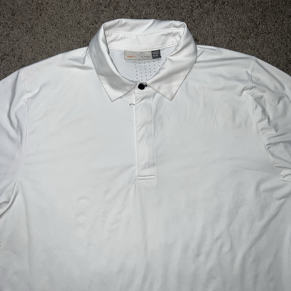 KJUS Mens Golf Polo Shirt Size 50M White UPF 50+ Comfort Fit